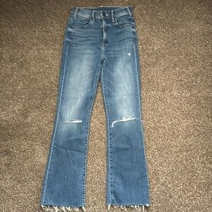 Mother jeans hustler ankle fray. Size 25. NWOT
